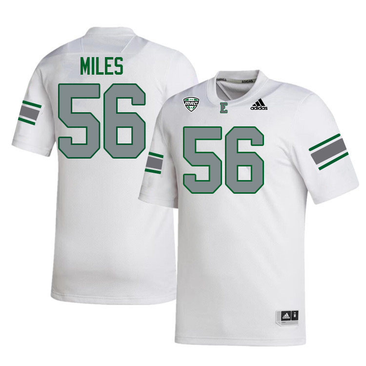 Eastern Michigan Eagles #56 Sterling Miles College Football Jerseys Stitched Sale-White
